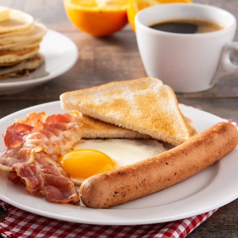 The American breakfast at Villa Bellamore